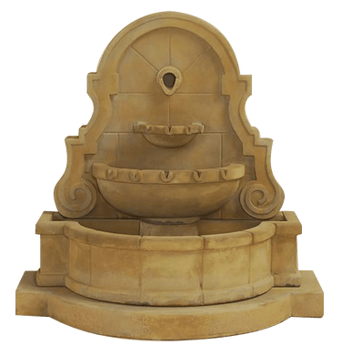 Liguria Wall Outdoor Cast Stone Garden Fountain With Step And Concrete Spout Fountain Tuscan